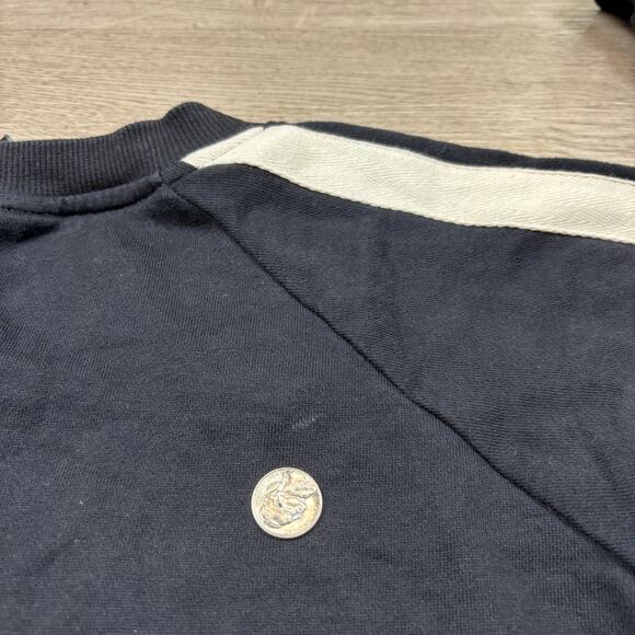 Johnny Cota Striped Raglan Crewneck Pullover Sweatshirt Women's Medium - Picture 9 of 11